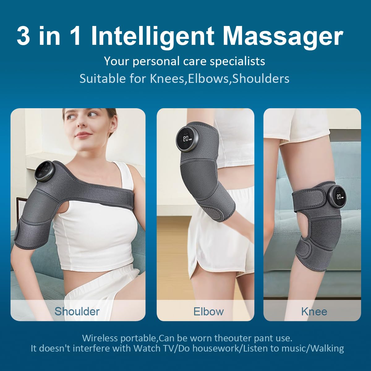 Knee health™ Kniebandage mit Wärme & Massage – Schmerzlindernde Wirkung für Ihre Lebensqualität