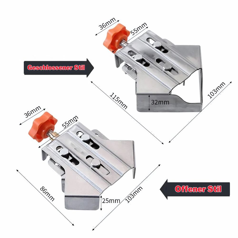 PreciseWinkel™ Edelstahl-Eckschellen - Perfekte Präzision bei jedem Holzprojekt