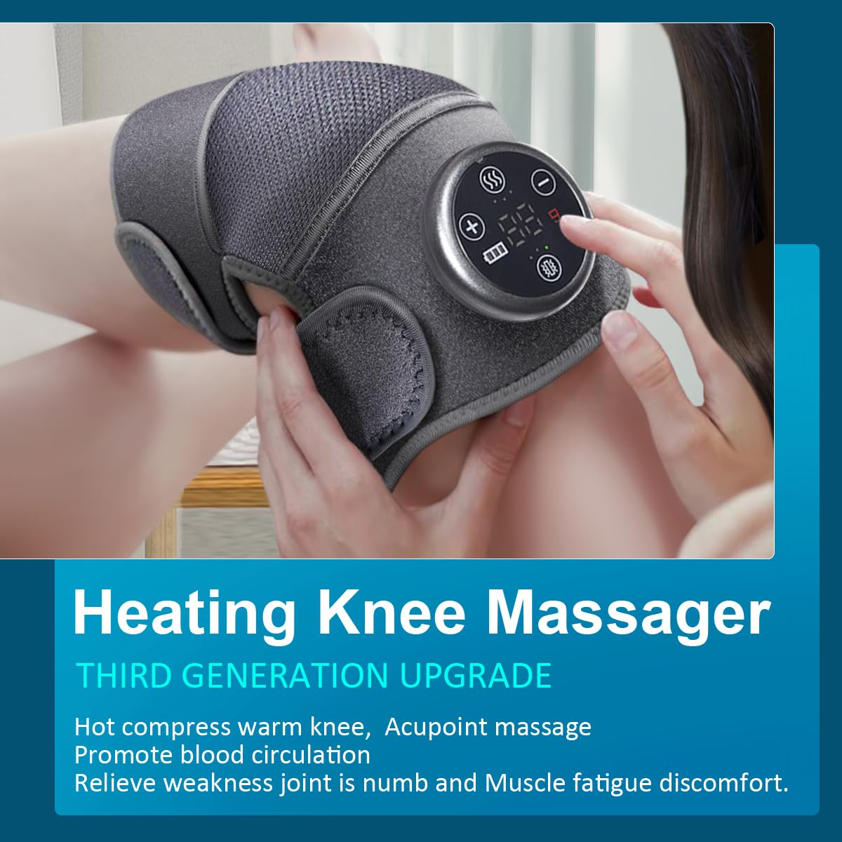 Knee health™ Kniebandage mit Wärme & Massage – Schmerzlindernde Wirkung für Ihre Lebensqualität