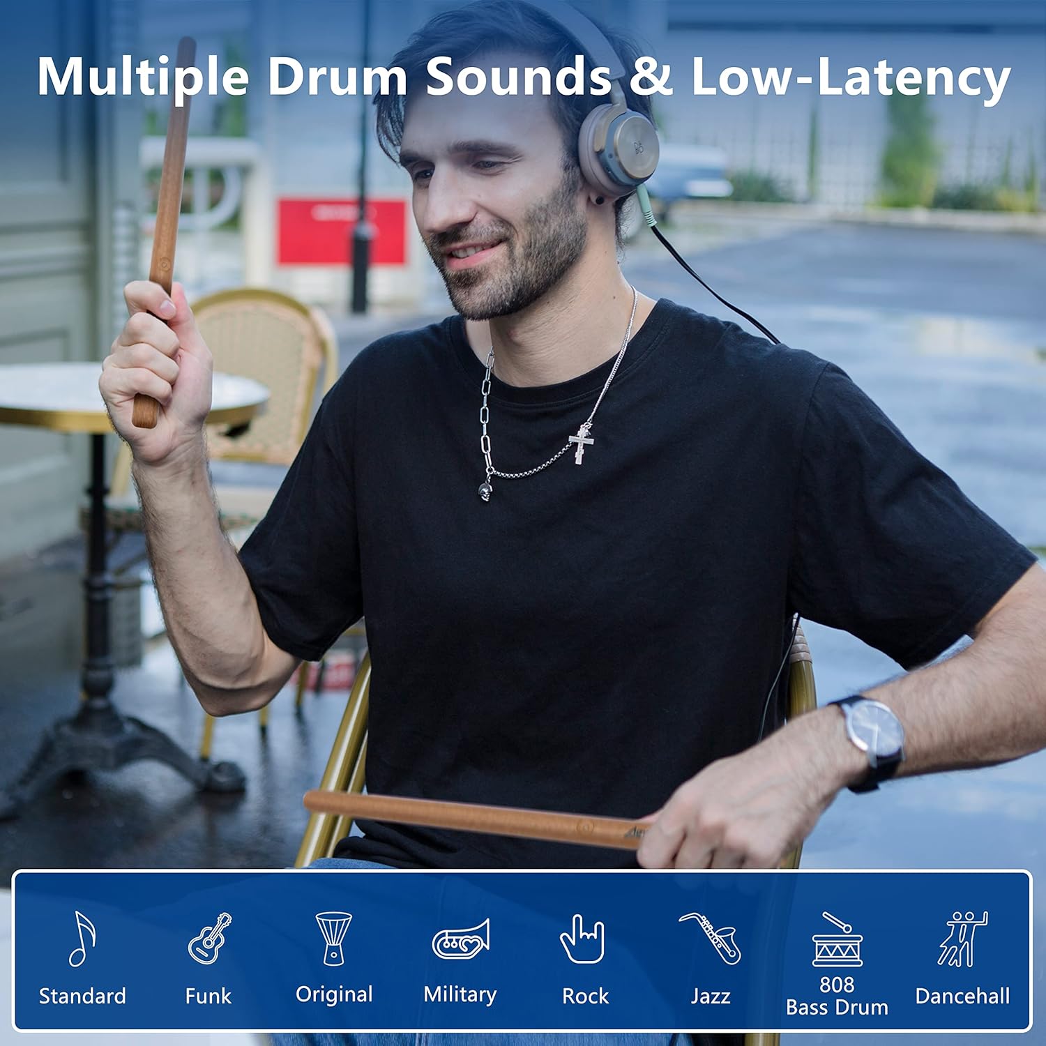 AeroBand™ Elektronisches Air Drum Set – Spaß beim Musikmachen, ohne Lärm und Platzprobleme